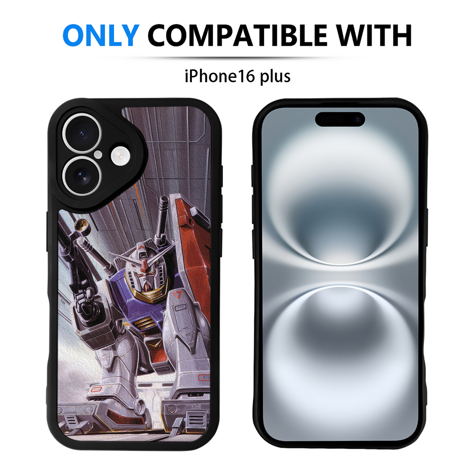 （画像用） 機動戦士ガンダム Mobile Suit Gundam 【iPhone 16シリーズ対応】シリコンスマホケース（レザー調） 材質：シリコン